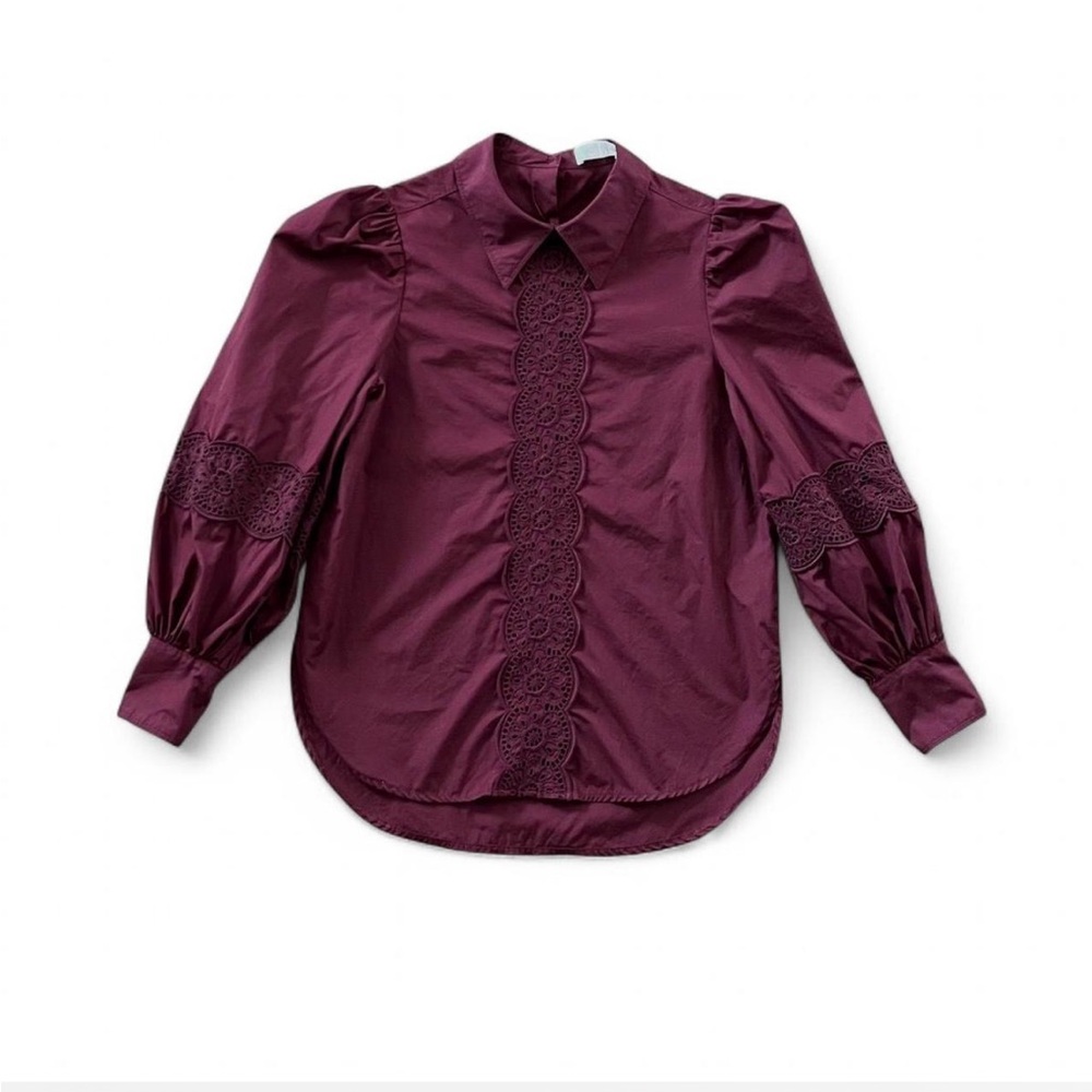 See by Chloé maroon blouse